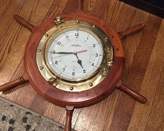 Vintage Seth Thomas Ships Wheel Clock