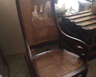 Cane rocking chair