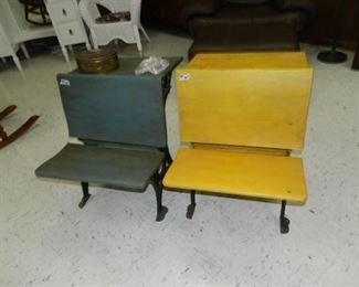 Vintage school desks