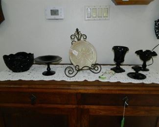 Black depression glass
