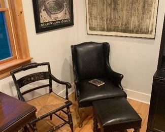 Hickory wingback chair