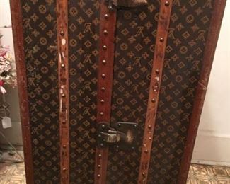Rare find 1920's (especially in this good of condition for age) Louis Vuitton Monogram Steamer Travel Trunk. We have taken several pictures of trunk to view.