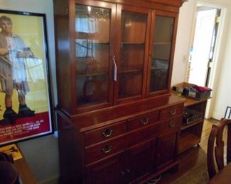 Hinkle-Harris wild cherry china cabinet.