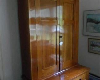 hand made cherry breakfront plantation desk