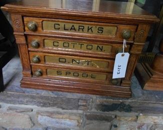 Shopkeeper's oak tread cabinet. One pane of glass is broken. Otherwise, excellent shape