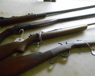 Four long guns including one dating back to the Civil War era. ***** We do not sell firearms out of state. Not even to a firearms dealer. We follow all laws as well as our own policy.