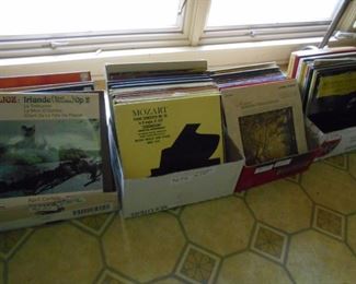 Several record albums and cd's