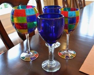 Colorful stemware