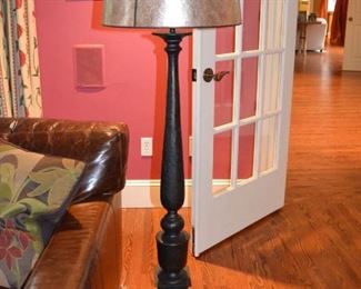 One of a pair of Pottery Barn standing lamps