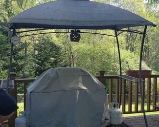 Gas Grill and Canopy Tent