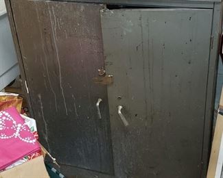 Metal Storage Cabinet in Workroom
