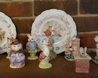  Royal Albert Beatrix Potter Figurines and Plates - England