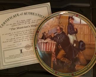 Norman Rockwell Collection Plate with Certificate of Authenticity