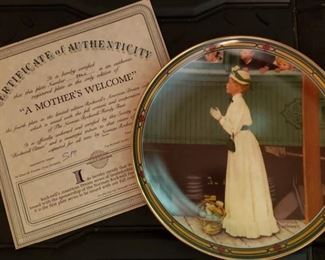Norman Rockwell Collection Plate with Certificate of Authenticity