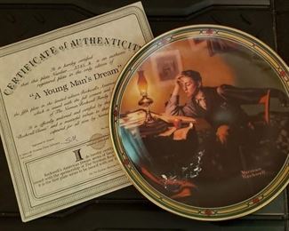 Norman Rockwell Collection Plate with Certificate of Authenticity
