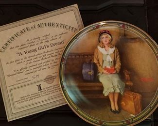 Norman Rockwell Collection Plate with Certificate of Authenticity
