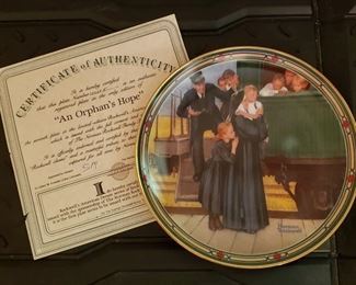 Norman Rockwell Collection Plate with Certificate of Authenticity