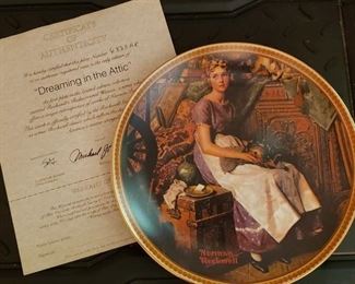 Norman Rockwell Collection Plate with Certificate of Authenticity