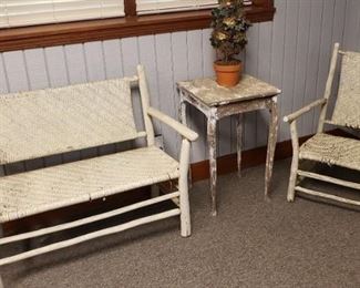 Primitive Chair and Settee - Over 100 years old