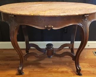 Vintage Marble Top Foyer Table