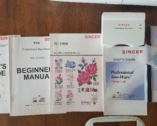 Embroidery Machine Singer Quantum XL-1000 - Manuals and Pattern Card Plus Reader, Sew-Ware Software