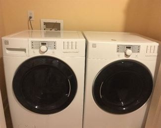 Pair Kenmore washer & dryer front load 9yrs old, single person use. Great condition