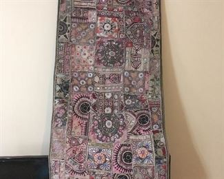 Kenya tapestry made from a wedding dress