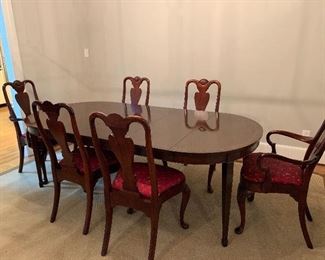 Mahogany Banded Dining Room Table from Colony Furniture