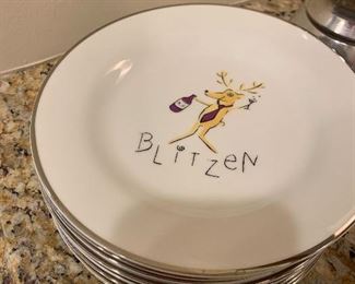 Pottery Barn Reindeer Plates