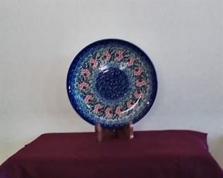 Polish Hand made pottery plate