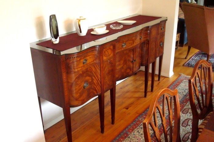 Rare Vintage Batesville Cabinet Co. sideboard. This sideboard is part of a complete dining room suite by this famous maker.