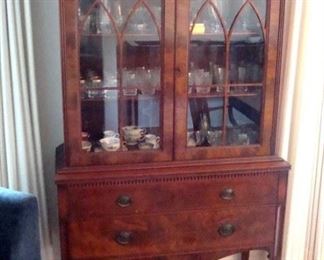 Batesville Cabinet Co china cabinet. and con tents