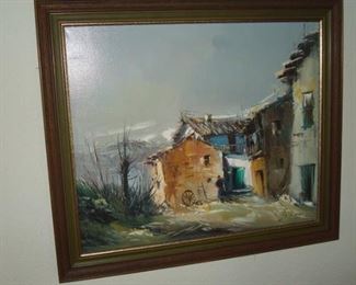 Vintage oil painting.