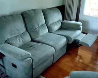 Sofa with recliners.