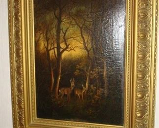 Antique original oil painting.