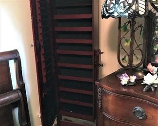 Jewelry Armoire. Jewelry door on the back side also. See next photo --- when closed, its a mirror.