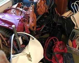 Authenic Dooney & Bourke, Gill, SAS leather, Tignanello, Whiting Davis, Joy & Iman handbags