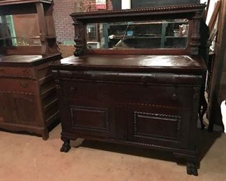 Antique Buffets. Several of them in basement.