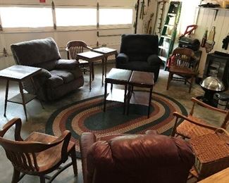 La-Z-Boy Recliner, Miscellaneous tables, Leather recliner.