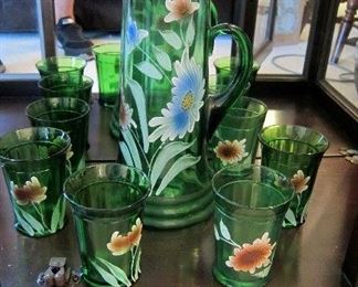 Beautiful hand painted lemonade set