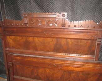 Antique Aesthetic Movement Bed.