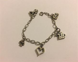 Sterling Silver Southwestern Charm Bracelet 