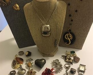 TONS More High Fashion: Fabulous Vintage Brooches, Sterling Silver Bracelets & Rings, Ladies Watch & MUCH More!