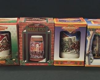 Collectible Holiday Budweiser Steins
