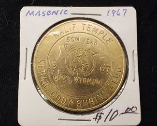 Free Mason 1967 Coin
