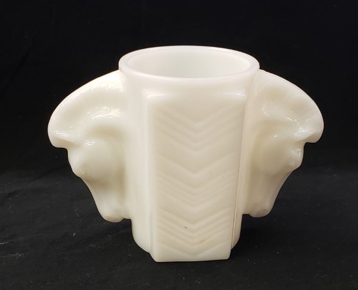 Macbeth-Evans Milk Glass Horse Head Vase
