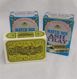 Old Fashioned Matchbox Ashtrays
