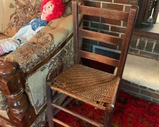 #14	ladder back Cain seat odd dining chair 	 $25.00 
