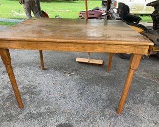 #57	handmade oak table 4 legs 48x37x31	 $100.00 

