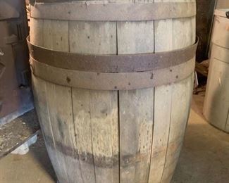 #78	wiskey barrel as is metal rim 	 $60.00 
